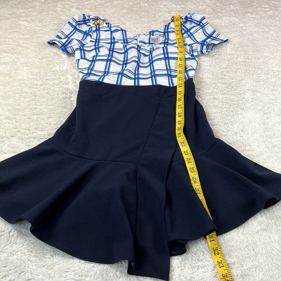 Eliyah ruffle hem checked bust sheath dress, size XS - Picture 4 of 8